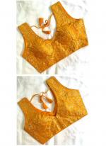 Phantom Silk Orange Party Wear Sequins Work Readymade Blouse